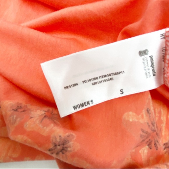 Patagonia Kamala Ruffle Tank Organic Cotton Dress: Coral Floral - Picture 8 of 8